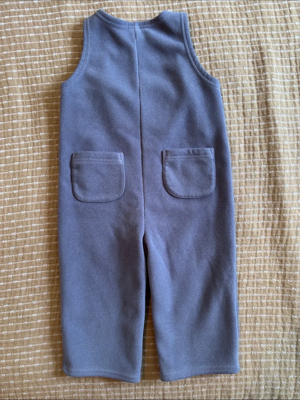 Vintage 2003 Gymboree Blue Fleece Overalls 9-12 Months Dachshund Dog